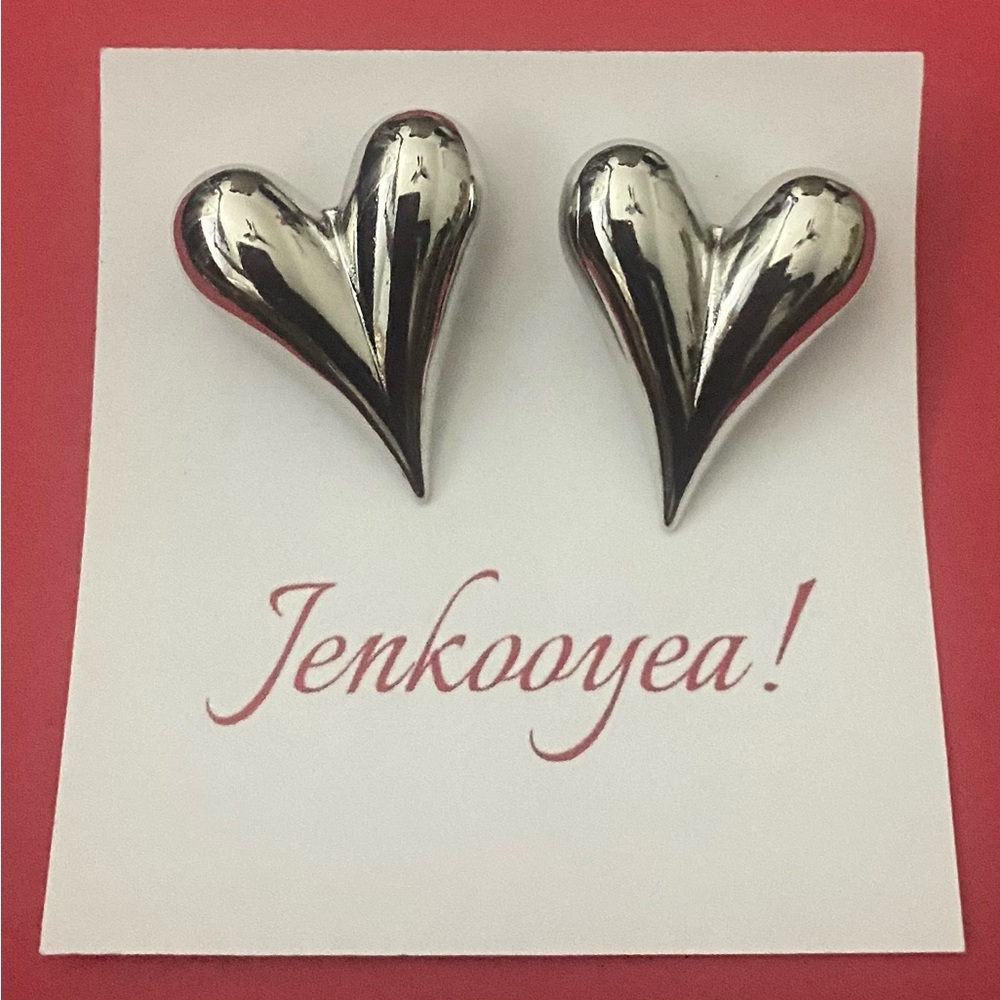 Silver Heart Earrings
